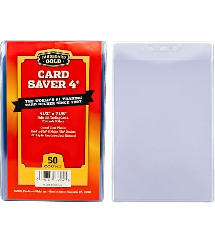 Amazon.com: Cardboard Gold Card Saver 1-50 Count - Semi Rigid Card
